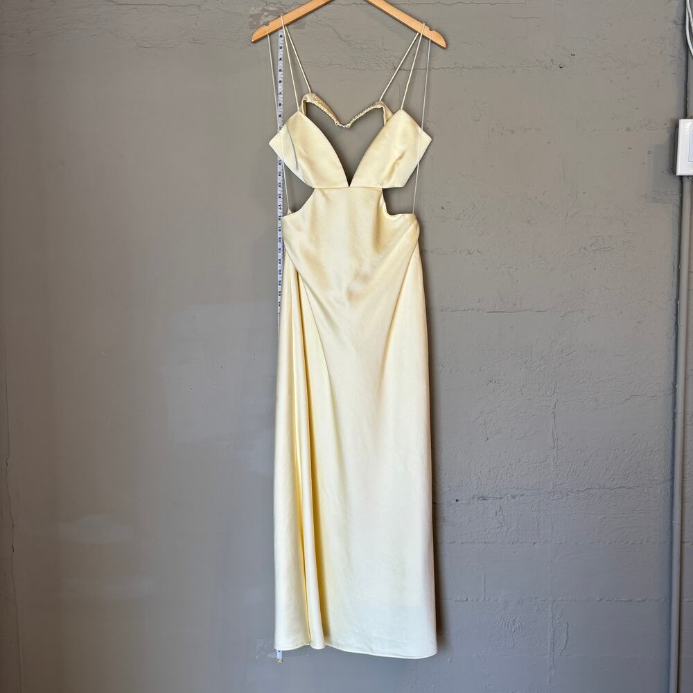 Significant Other REVOLVE Jacy Dress Women's 10 Butter Soft Yellow Cut Out - Picture 2 of 15